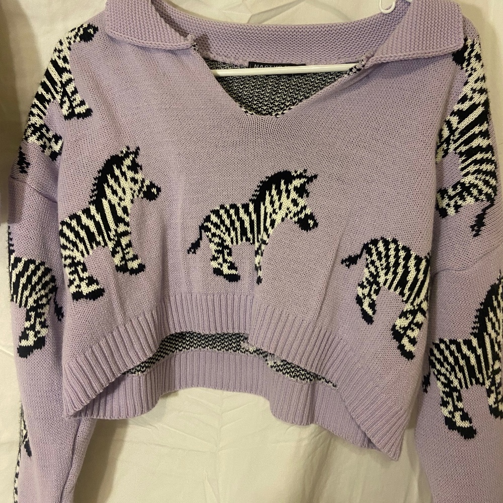 nasty gal zebra sweater set